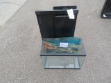 Metal desk, Aquarium tank