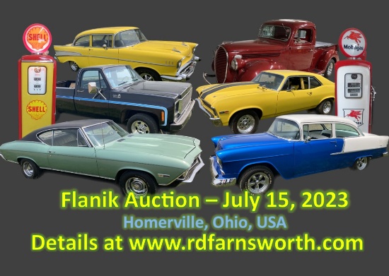 Flanik Auction - Collector Cars, Gas & Oil