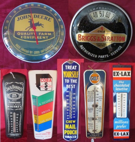 Eshler Auction - 230+ Advertising Thermometers