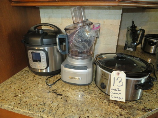 Instant Pot, Cuisinart Food Processer, Crock Pot