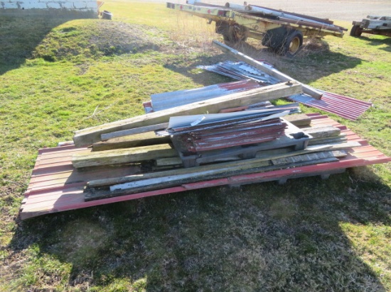 Assorted used metal barn siding