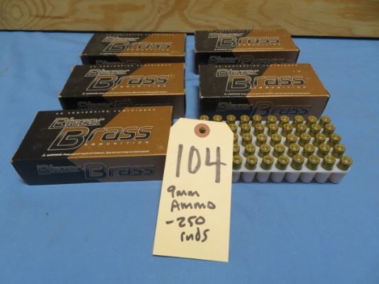 9mm Ammo - 250 rnds