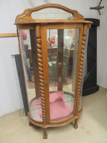 Curved Glass Front China Cabinet