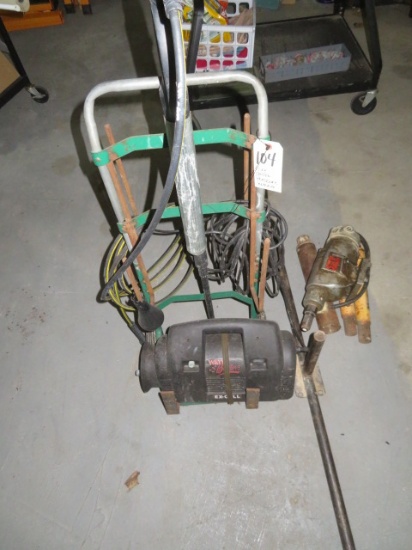 Milwaukee core drill, pressure washer