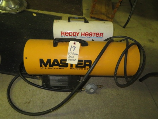 (2) Propane Shop Heaters