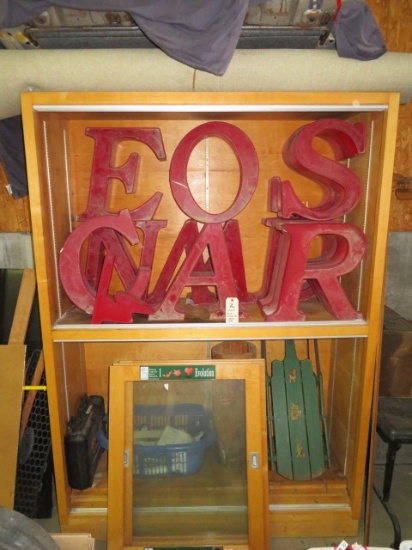 Shelving Unit & Contents - Sign Letters