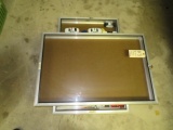 (2) Aluminum display cases, toy police cars