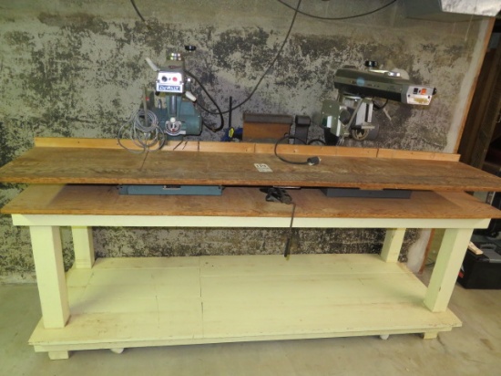 (2) Radial Arm Saws & Workbench