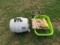 Miller Lite BBQ grill, Deer gambrel, stainless pot