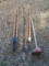 Post hole digger, tamper, scraper, spud bar