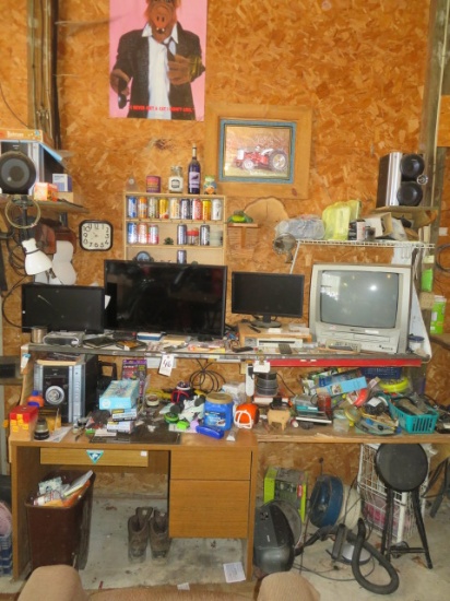 Contents of desk & Wall