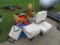 Boat seats, paddles, life jackets