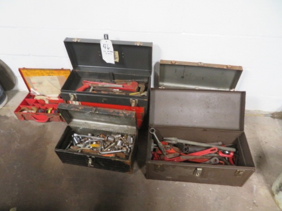 Toolboxes with hand tools
