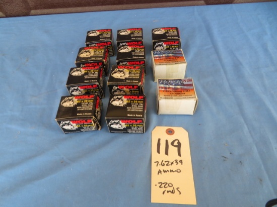 7.62x39 Ammo - 220 rounds