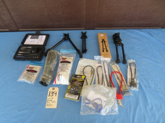 Lot of Bipods, Gun Locks, Bore sighter