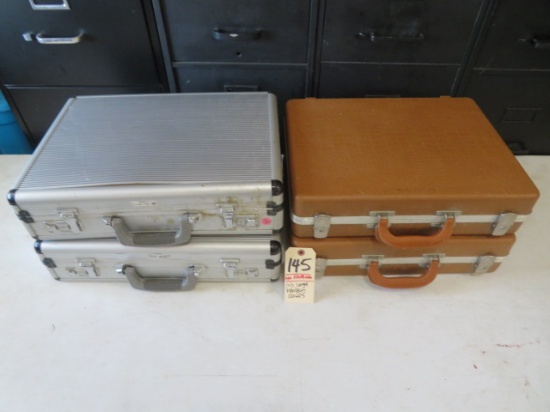 NO SHIPPING - (4) large pistol cases