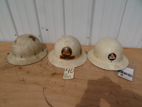 (3) Civil Defense Helmets