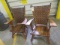 (2) Wooden arm chairs