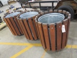 (3) Outdoor Trash cans