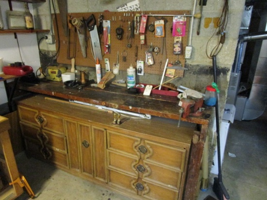 Assorted tools - contents of bench