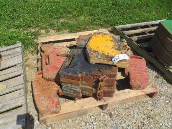 Pallet of (16) tractor weights - Massey Ferguson