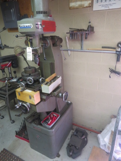 Rockwell vertical milling machine and tooling