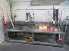 Steel workbench with (2) Flex Arms