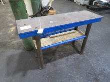 Steel shop table - 18"W x 57"L