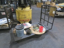 Rolling cart with contents