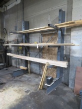 Steel Rack with lumber - 7' wide