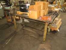 Steel table with Columbian Vise
