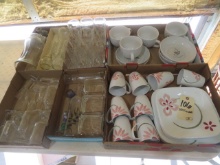 Corelle Dinnerware, glassware