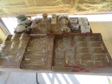 Glassware, mugs, teapot