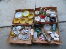Glassware, China, mini cups & saucers