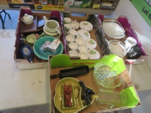 Dishware, glassware, mixing bowls, etc.