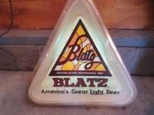 Blatz lighted beer sign