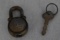 EXTREMELY OLD LOCK AND KEY!