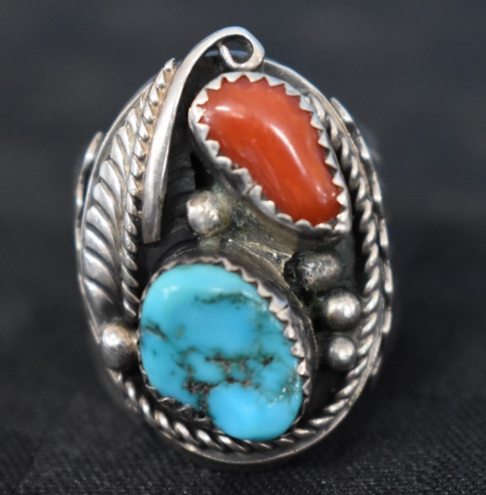 NATIVE AMERICAN STERLING SILVER RING!