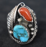 NATIVE AMERICAN STERLING SILVER RING!