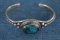NATIVE AMERICAN STERLING AND TURQUOISE BRACELET!