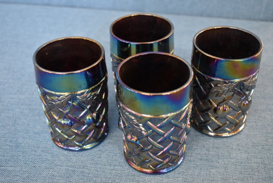 CARNIVAL GLASS CUP SET!