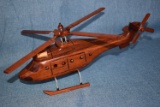 HAND MADE WOODEN HELICOPTER!