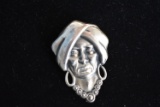 STERLING BUST PIN!