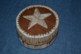 PORQUPINE QUILL BASKET WITH LID!