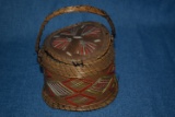 PORQUPINE QUILL BASKET WITH LID!