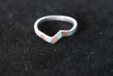 INLAID STERLING RING!