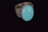 STERLING AND TURQUOISE RING!