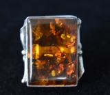 MEGA AMBER RING!