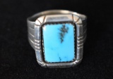 STUNNING STERLING & TURQUOISE RING!