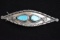 NATIVE AMERICAN STERLING TURQUOISE HAIR BARRETTE!